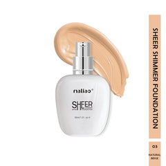 Maliao Sheer Shimmer Foundation SPF 20 - Radiant Finish for Face Makeup Maliao