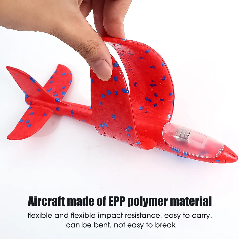 Airplane Launcher Toy - Foam Throwing Glider Plane with Catapult Gun Cosmia.pk