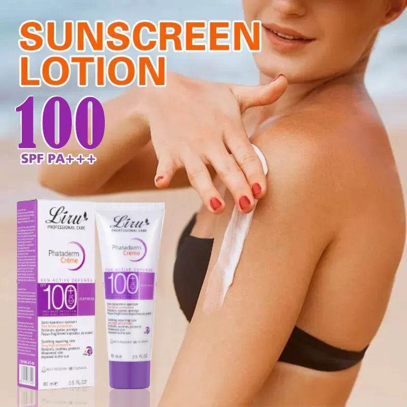 Liru Phataderm Creme Sun Active Defense SPF100+ Face Body Sunscreen Liru