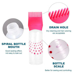 Empty Hair Dye Bottle - Reusable With Applicator Brush Bottles - 120ml Cosmia.pk