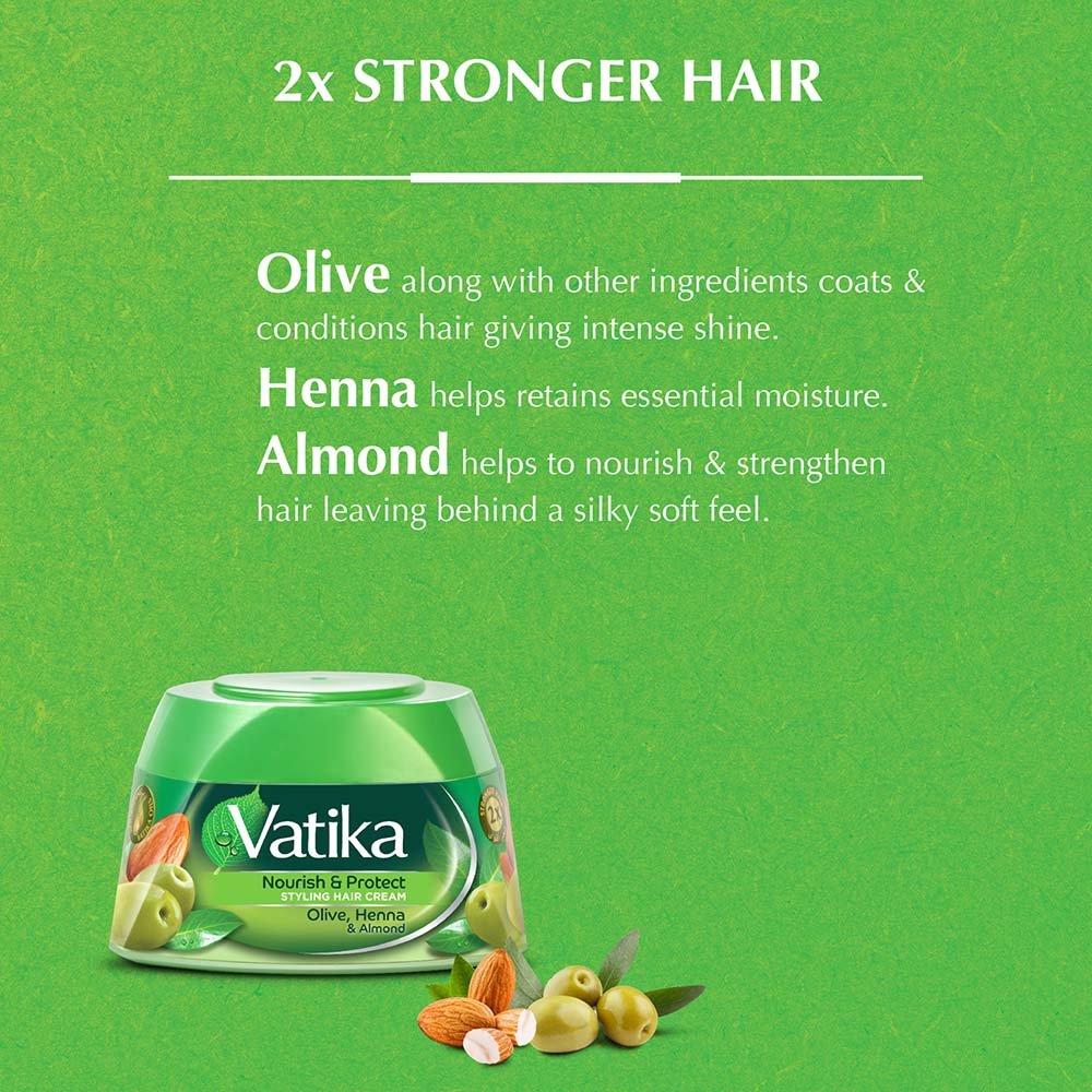 Vatika Naturals Nourish & Protect Styling Aloevera Hair Cream 140ml Vatika