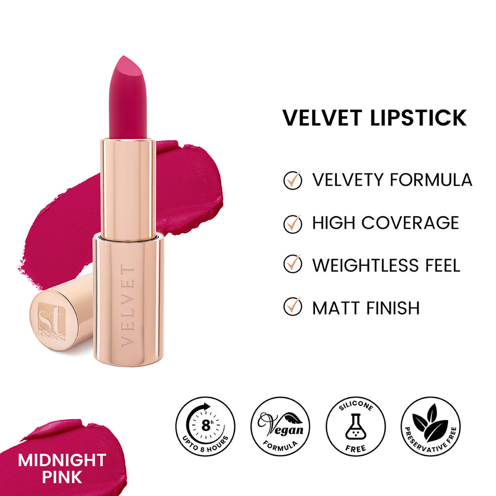 ST London - Velvet Ultra Matt Lipstick - Midnight Pink cosmia.pk
