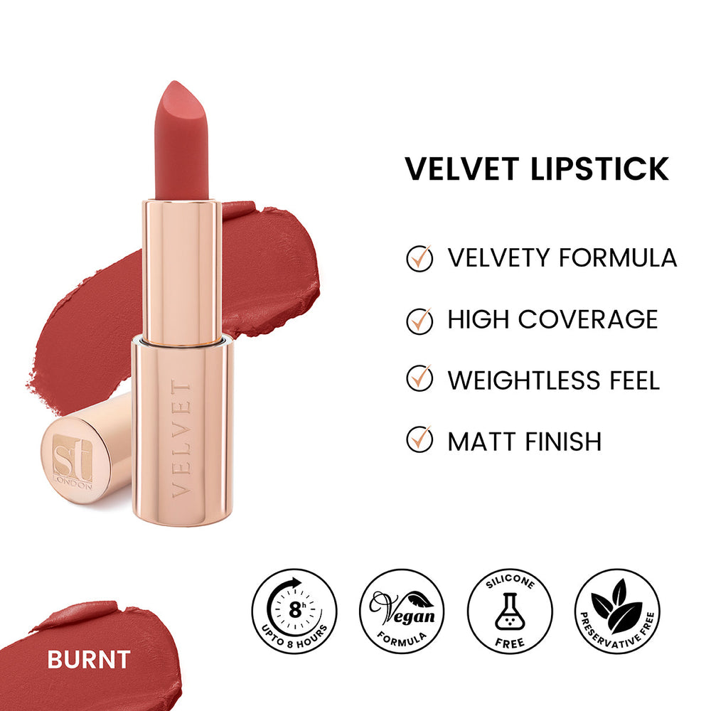 ST London - Velvet Ultra Matt Lipstick - Burnt cosmia.pk