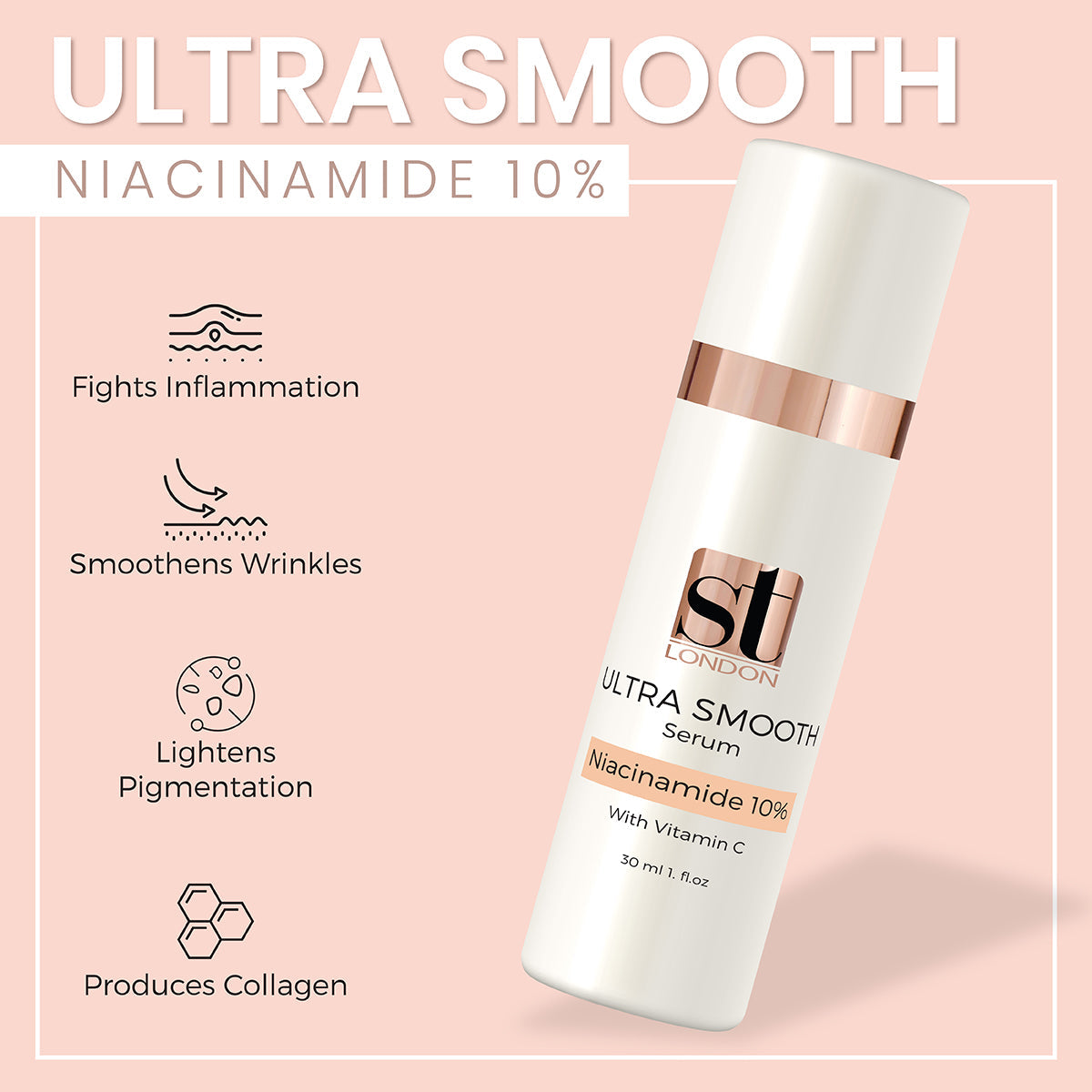 ST London - Ultra Smooth Serum - 30ML cosmia.pk
