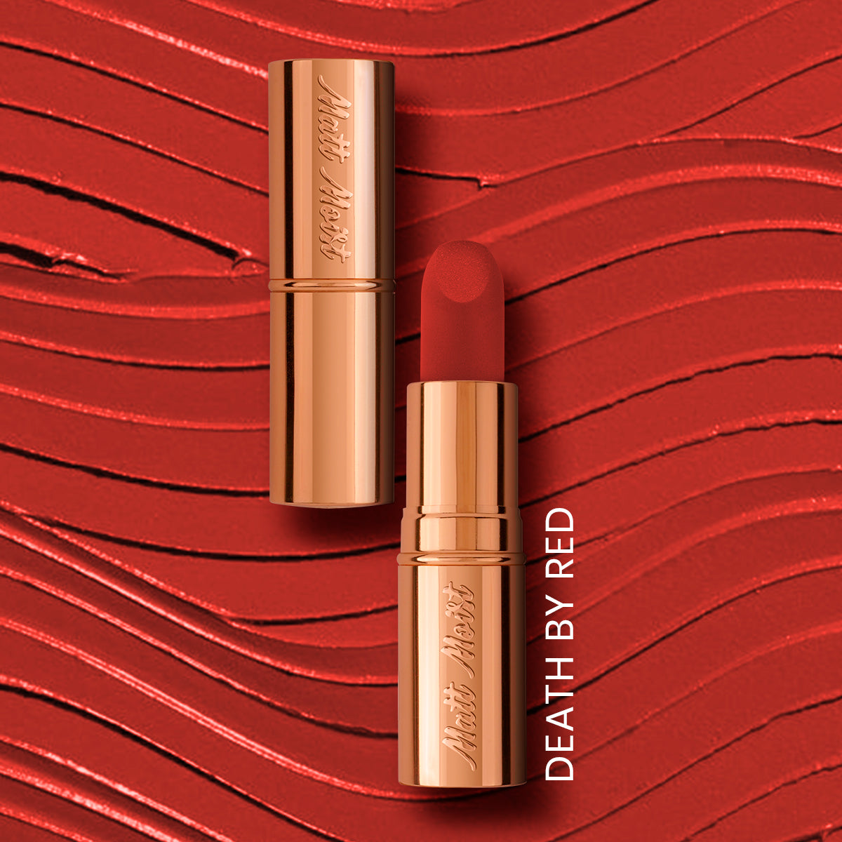 ST London - Matt Moist Long-Lasting Lipstick - Death by Red cosmia.pk