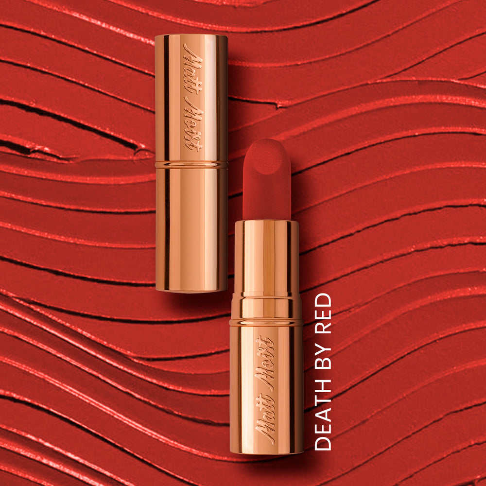 ST London - Matt Moist Long-Lasting Lipstick - Death by Red cosmia.pk