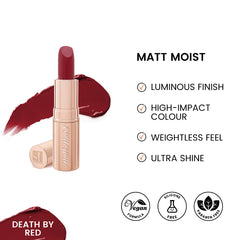 ST London - Matt Moist Long-Lasting Lipstick - Death by Red cosmia.pk