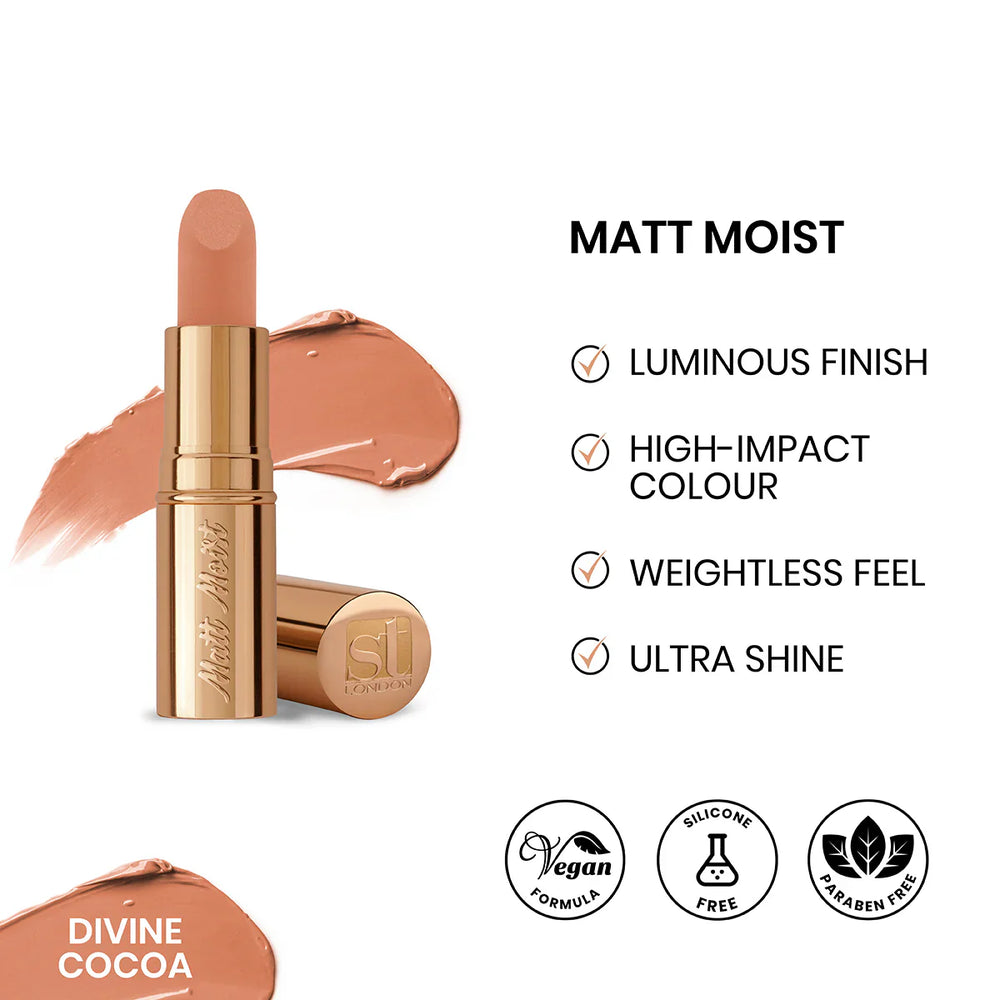 ST London - Matt Moist Long-Lasting Lipstick Cosmia.pk