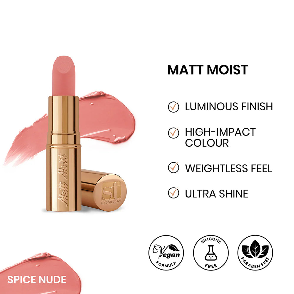 ST London - Matt Moist Long-Lasting Lipstick Cosmia.pk