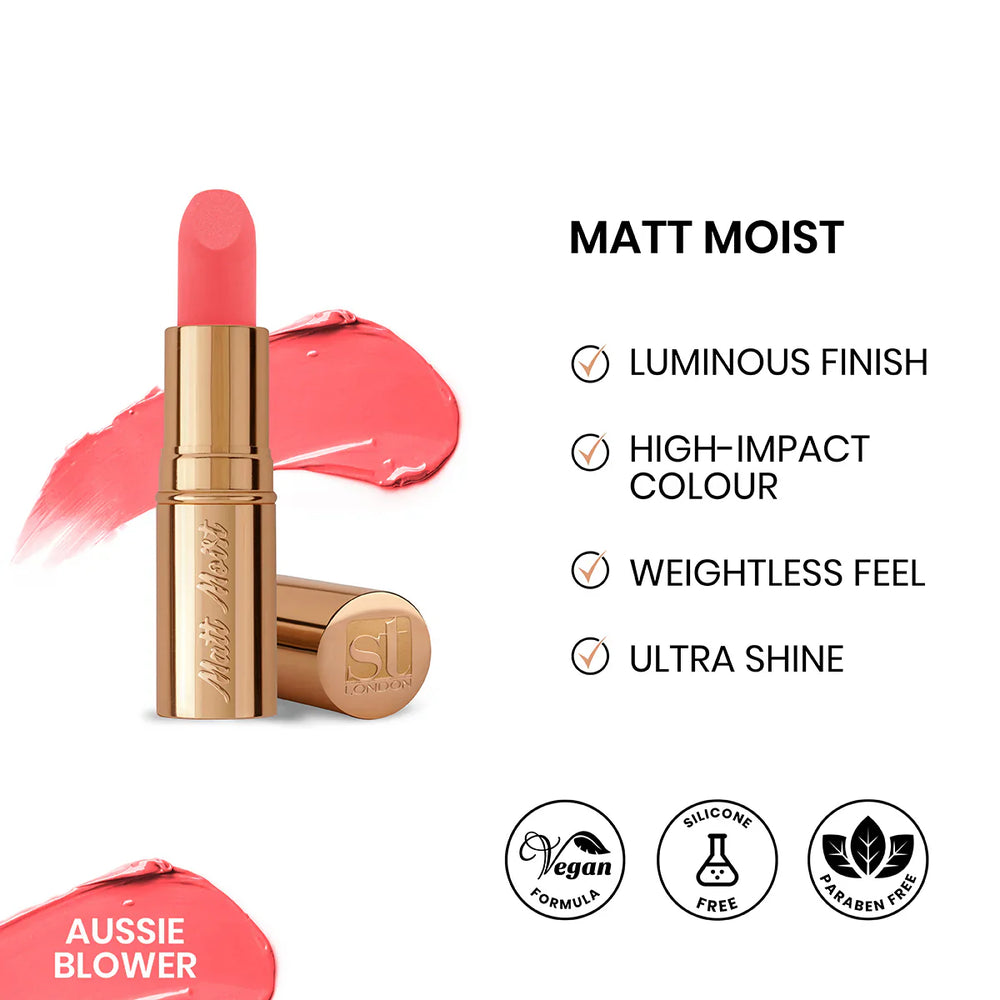 ST London - Matt Moist Long-Lasting Lipstick Cosmia.pk