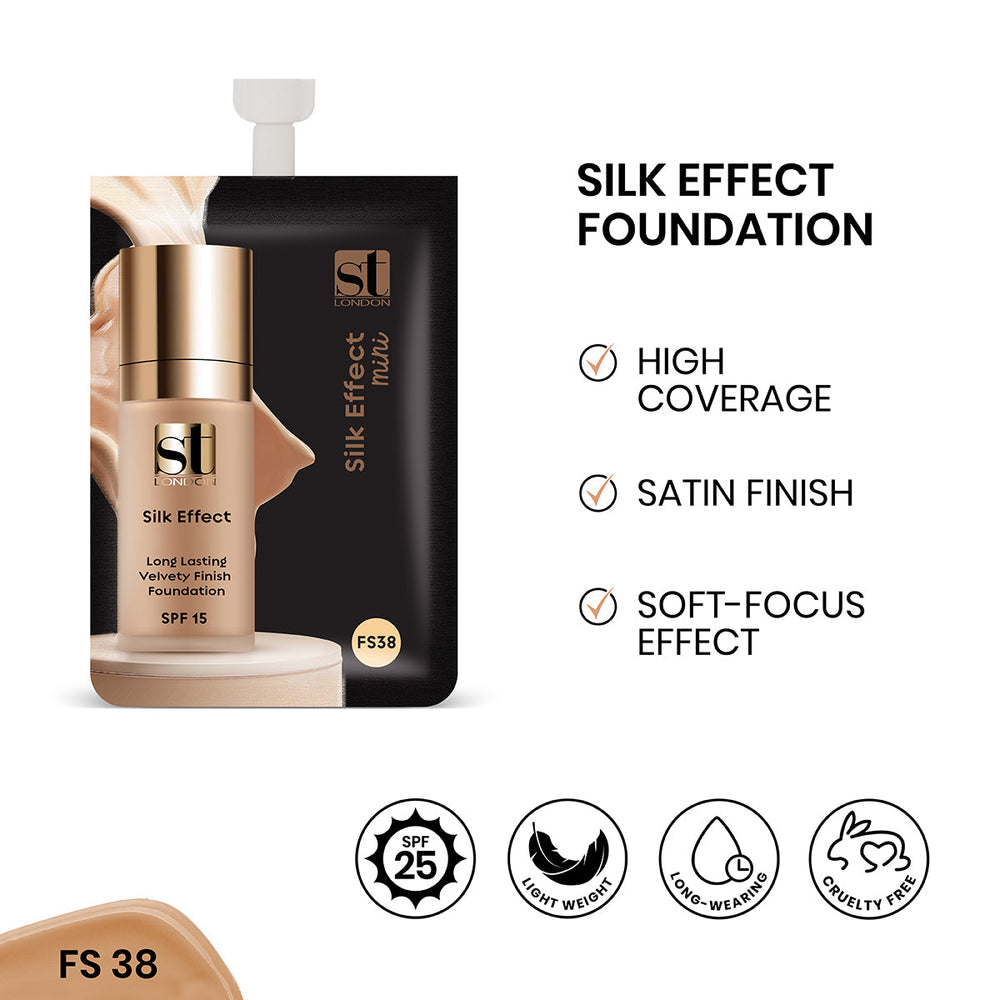 ST London - Silk Effect Foundation Sachet - FS38 5ml cosmia.pk