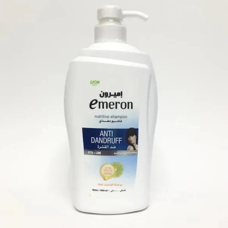 Emeron Nutritive Shampoo Anti Dandruff with ZPTO + Lime - 1000ml Emeron