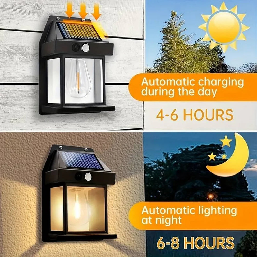 Solar Tungsten Wireless Outdoor LED Wall Light Cosmia.pk