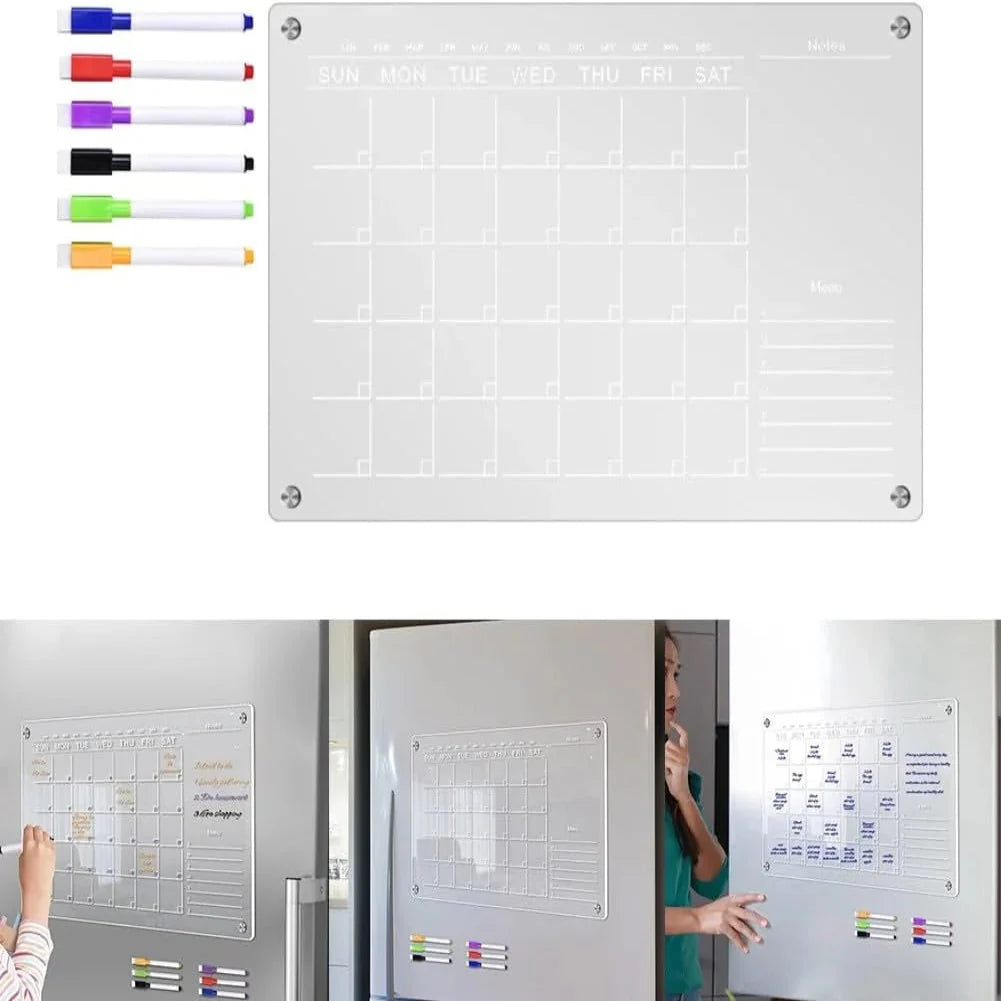 Acrylic, Magnetic Monthly Weekly Planner Calendar Boards Cosmia.pk