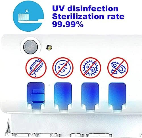 UV Toothbrush Sterilizer/Rechargeable Solar Power LED Disinfection Cosmia.pk