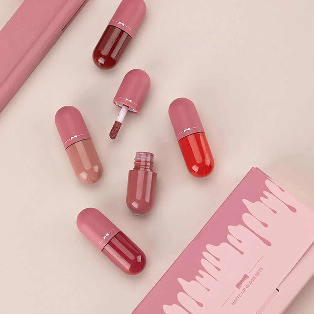 Gegemoon Mini Matte Lip Gloss 5pcs Set Gegemoon