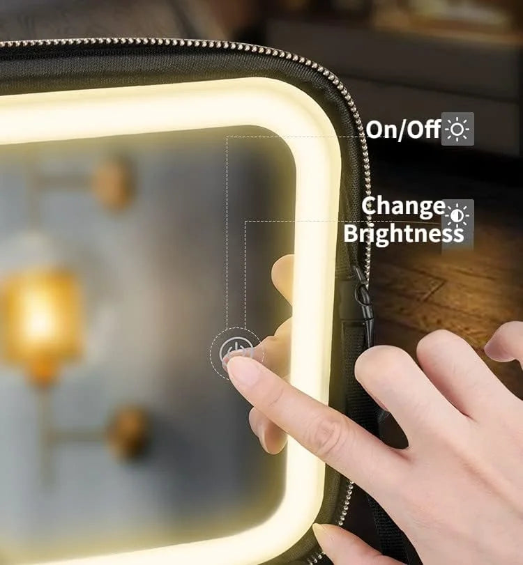 Smart Led Makeup Bag With Mirror Lights Cosmia.pk