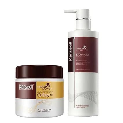 Karseell Collagen Hair Treatment Deep Repair Conditioning +Argan Oil Shampoo Karseell
