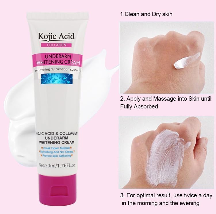 Guanjing Kojic Acid & Collagen Underarm Whitening Cream – 50ml Guanjing