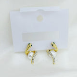 New Twist Crystal Pearl Women’s Dangle Earrings – Each Pair