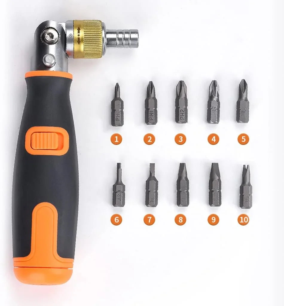 10 in 1 Multi-Angle Ratchet Screwdriver Multifunctional Repair Tools Cosmia.pk