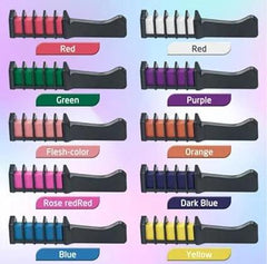 10 Pcs of Colorful Hair Dye Comb Set - Hair Chalks Cosmia.pk