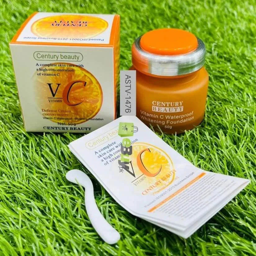 Century Beauty Vitamin C Waterproof Whitening Foundation – 50g Century Beauty