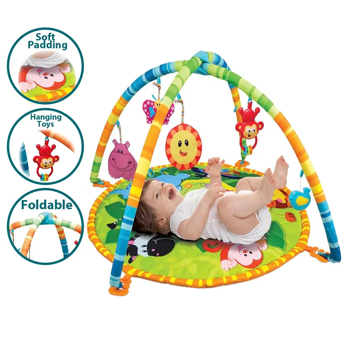 Baby Play gym Mat with Hanging Toys - Each Cosmia.pk