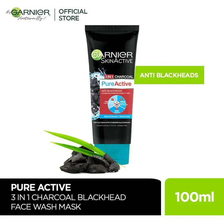Garnier Skin Active 3-in-1 Charcoal Blackhead Face Wash Garnier