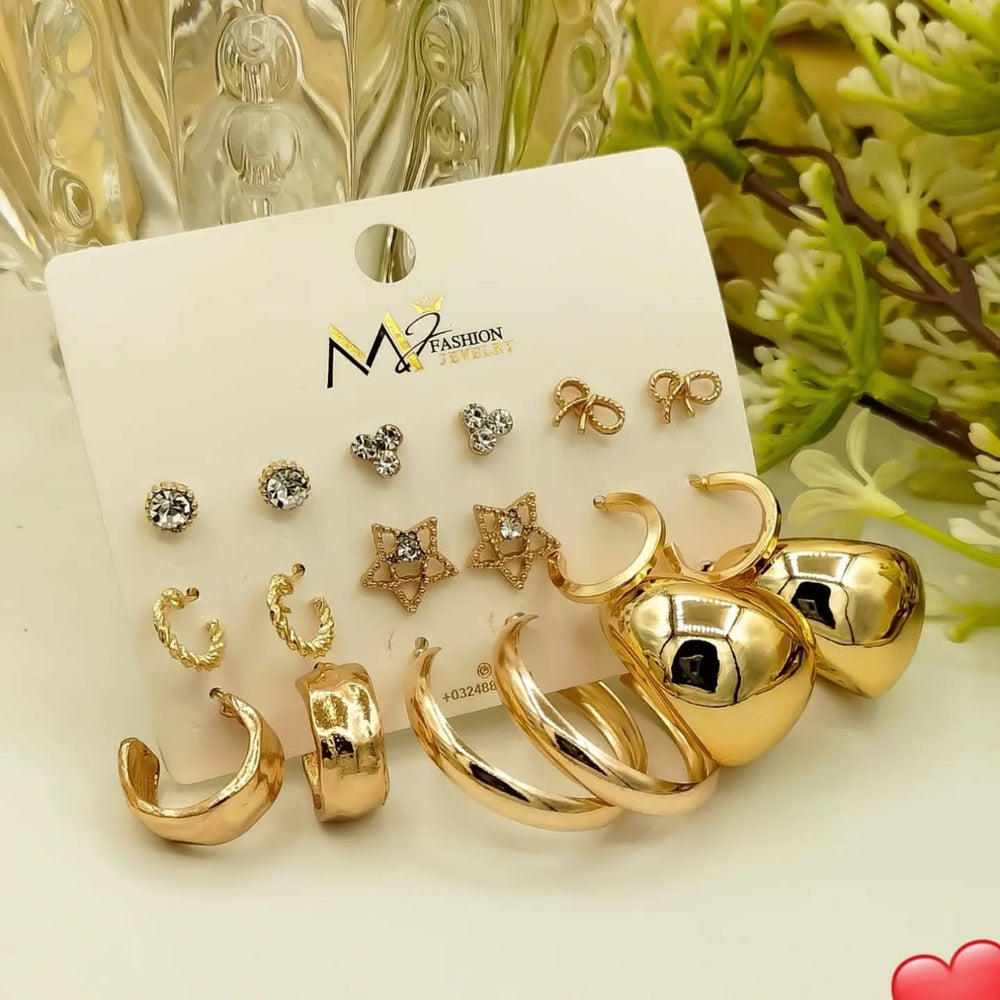 MJ Fashion 9 pair combo earings Set Cosmia