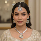 Rajwari Necklace Set Combo – Bracelet, Jhumki & Necklace
