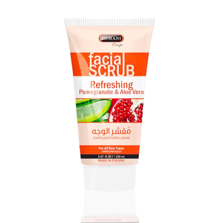Hemani Refreshing Pomegranate & Aloe Vera Facial Scrub, For All Skin Types - 150ml Hemani