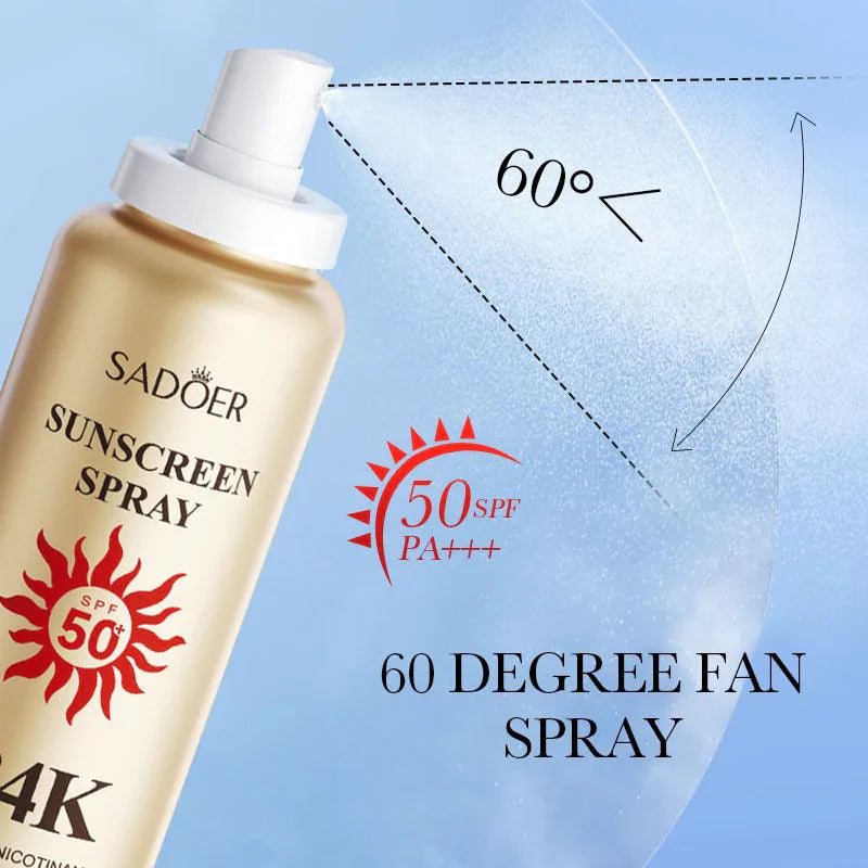 Sadoer Sunscreen Spray SPF 50 24K Gold – 150ml Sadoer