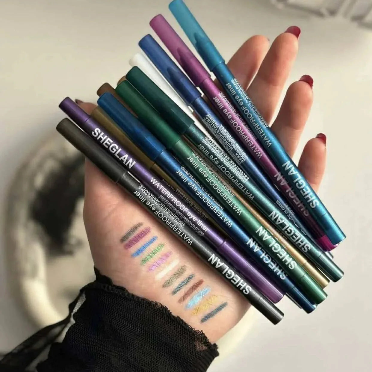 SHAGlan waterproof eye pencil - 12Pcs SHEGLAN