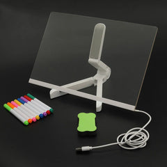 Acrylic dry-erase message board with an LED light-up base Cosmia.pk