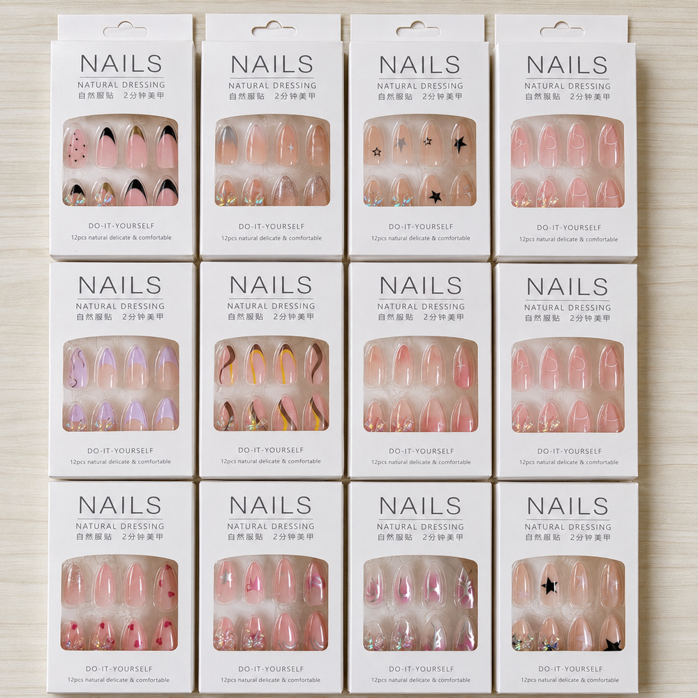 Luxury Press-On Nails Set - 12 Pcs Fashion