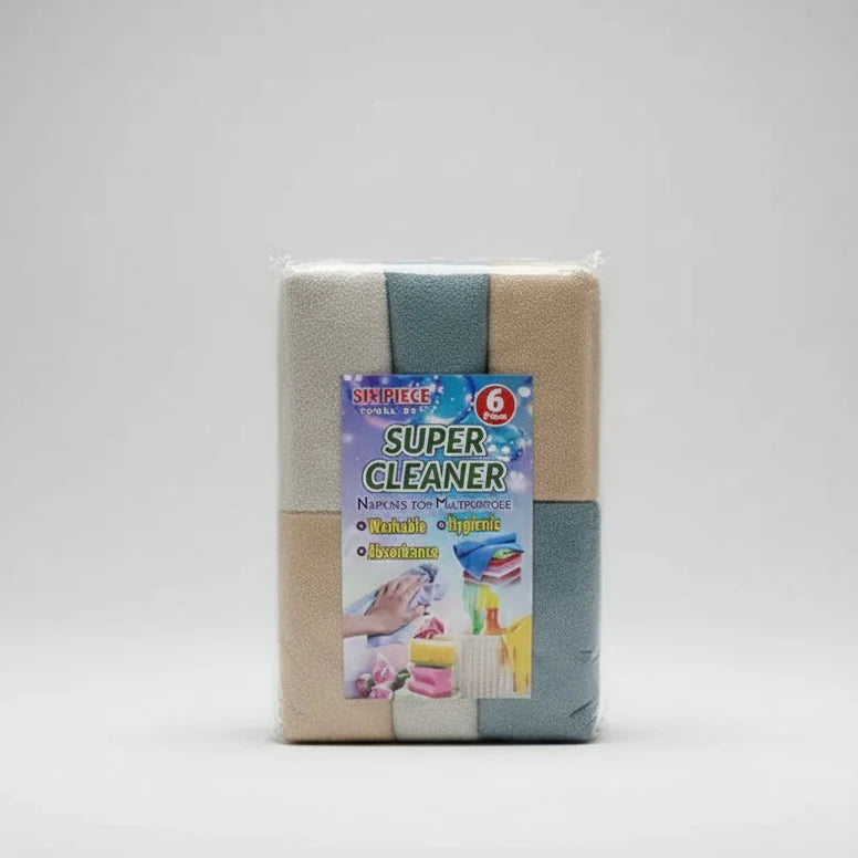 Super Cleaner Six Piece Towel Set- 6 Pcs Cosmia.pk