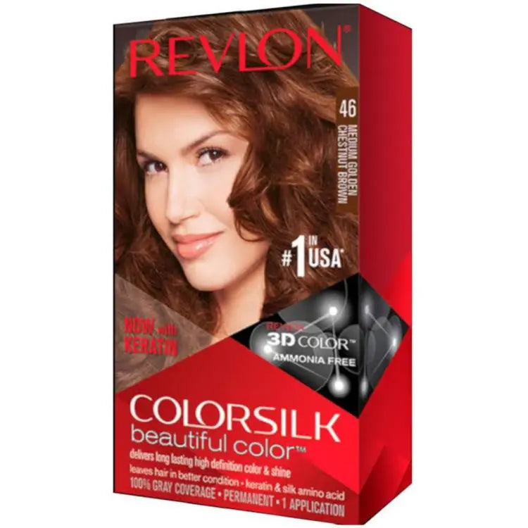 Revlon Colorsilk Hair Color 46 Medium Golden Chestnut Brown Revlon