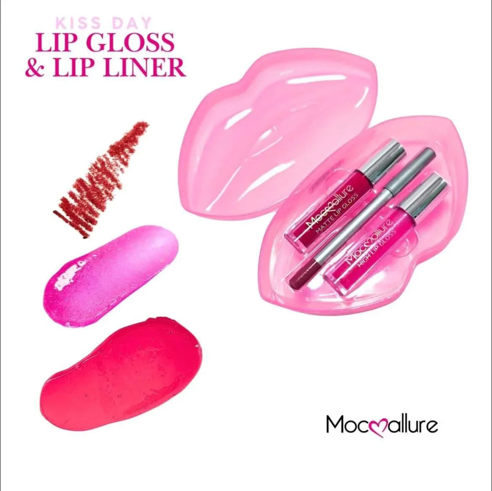 Mocallure 3 in 1 Kiss Day Lipgloss & Lip Liner Mocallure