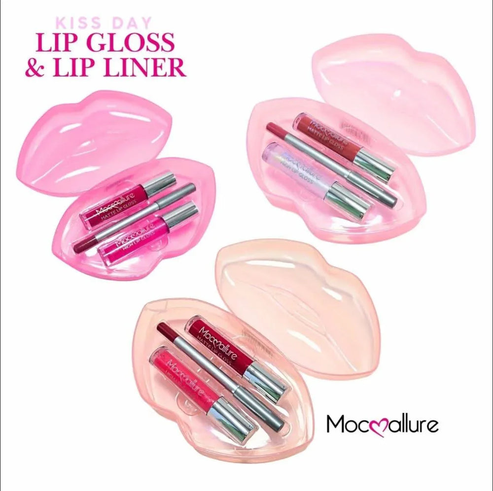 Mocallure 3 in 1 Kiss Day Lipgloss & Lip Liner Mocallure