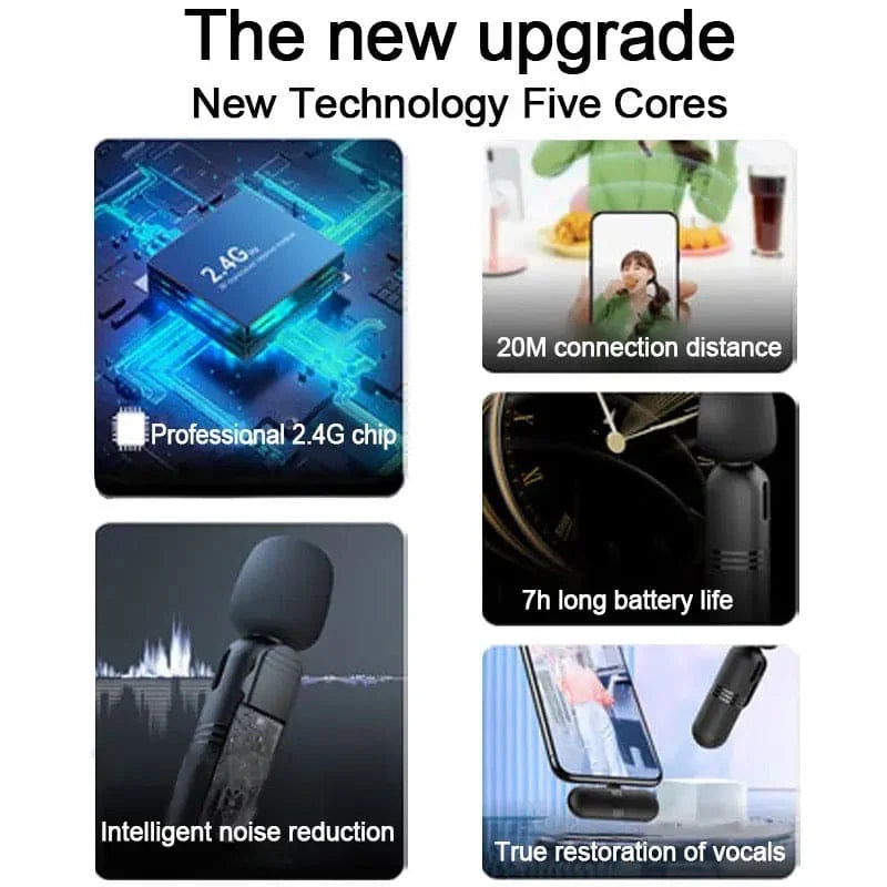 Portable Wireless Mic - Wireless Lavalier Microphone Cosmia.pk