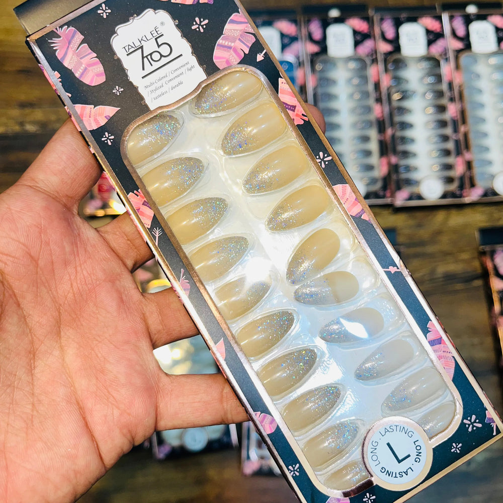 7To5 Talklee Shiny Artifical Nails With Free Stickers Talklee