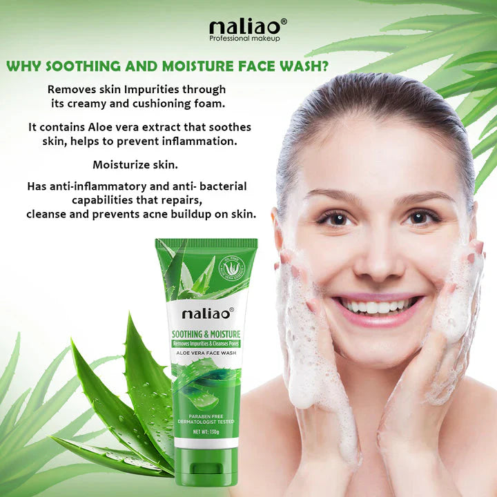 Maliao Soothing Aloe Vera Face Wash -130g Maliao