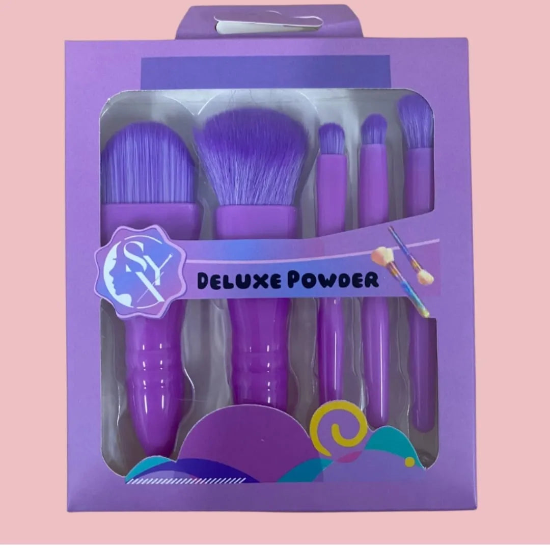 5 Pcs Deluxe Powder Brush set Deluxe
