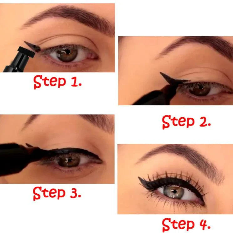 Miss Rose Liquid Black Eyeliner Pencil Quick Dry Waterproof With Stamp Miss Rose