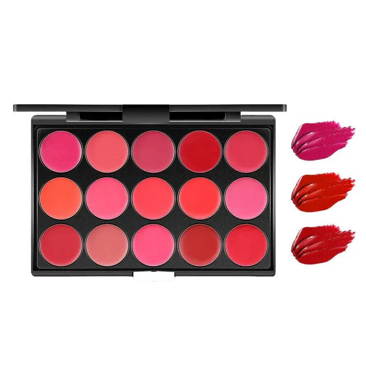 Miss Rose Matte Nourishing Lip Cream Palette - 15 Colors Miss Rose