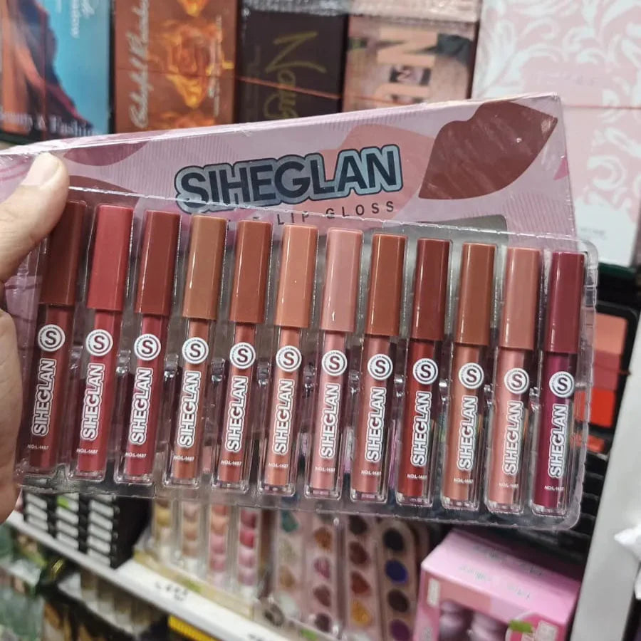 SIHEGLAN Nude Lip Gloss - 12 Pcs Set Siheglan