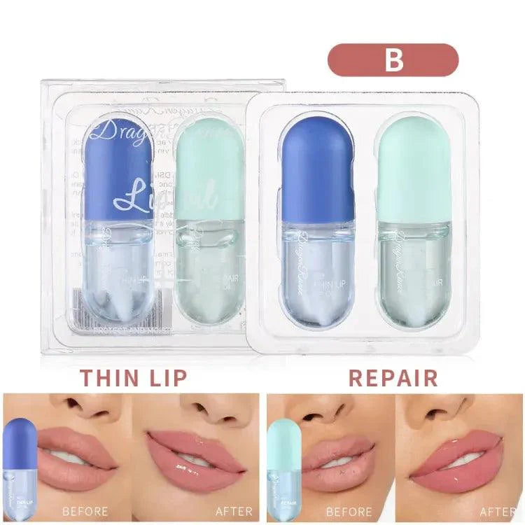 2 Pcs Instant Volumizing Lips Plumper Essential Oil Dragon Ranee