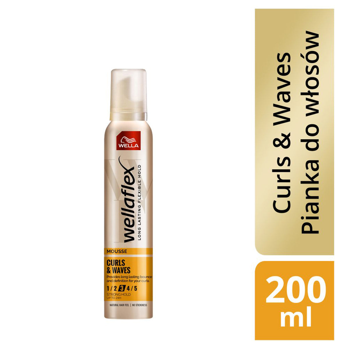 Wella Wellaflex Curls & Waves Strong Hold Volume 3 Hair Mousse 200ml Wellaflex