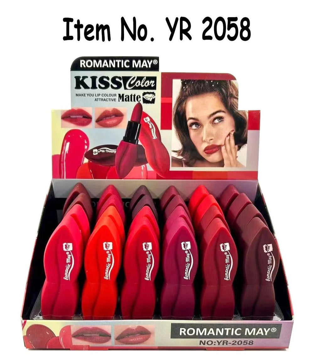 Pack of 6 Romantic Matte Lipstick Romantic Color